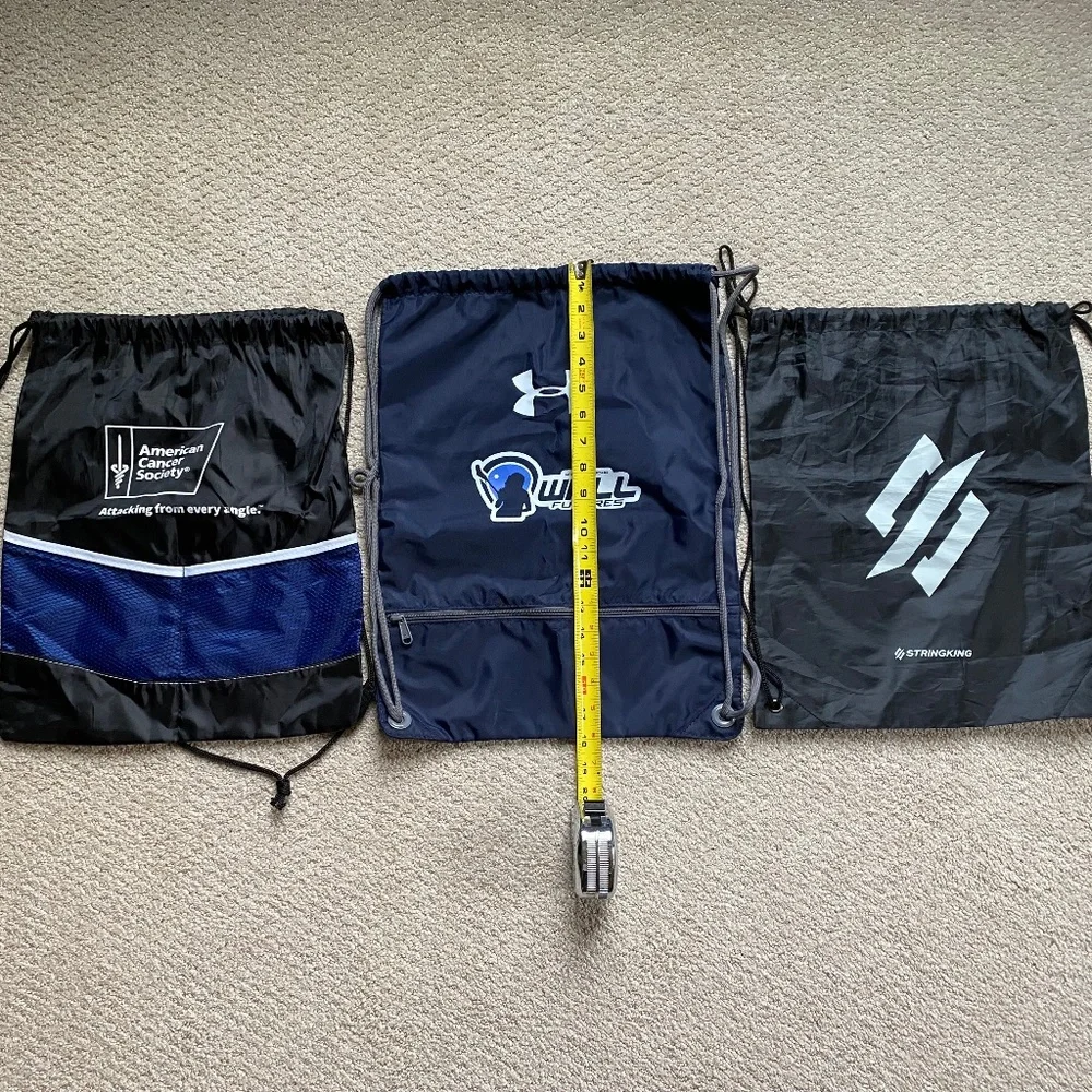 drawstring backpack sports gym bag bundle